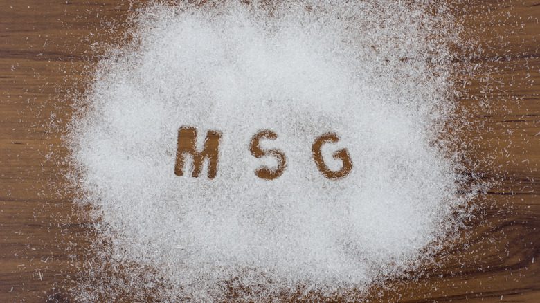 MSG, написанный на разлитых кристаллах MSG 